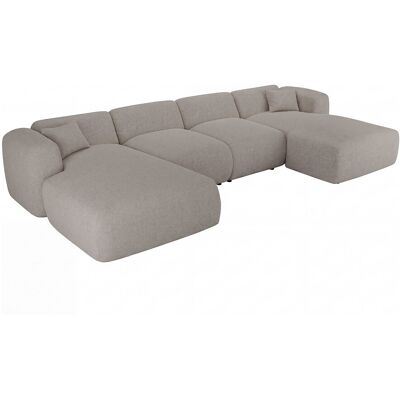 Vente-unique Große Eck-Wohnlandschaft aus Stoff in Grau von Maison Céphy POGNI Vente-unique Große Eck-Wohnlandschaft aus Stoff in Grau von Maison Céphy POGNI