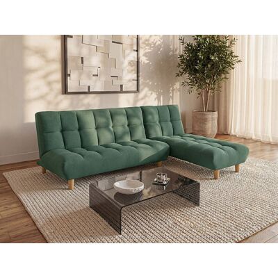 Vente-unique Modulares Schlafsofa - Stoff - Grün - ESTEBAN Vente-unique Modulares Schlafsofa - Stoff - Grün - ESTEBAN