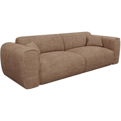 Vente-unique 4-Sitzer Schlafsofa Express aus Cord-Samt in Taupe - 13 cm Memoryschaum-Matratze Schlafplatz 160 cm POGNIA Vente-unique 4-Sitzer Schlafsofa Express aus Cord-Samt in Taupe - 13 cm Memoryschaum-Matratze Schlafplatz 160 cm POGNIA
