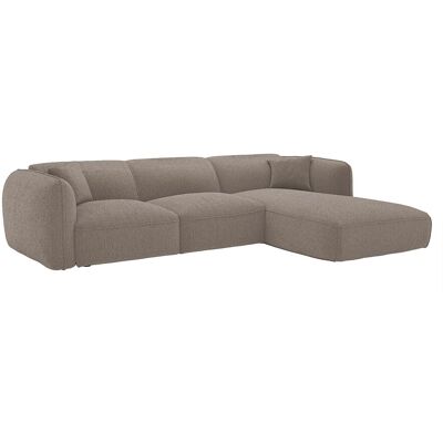Vente-unique Eckschlafsofa Rechts aus Chenille-Stoff in Taupe CAMILIO Vente-unique Eckschlafsofa Rechts aus Chenille-Stoff in Taupe CAMILIO