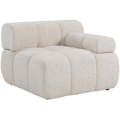 Vente-unique Ecksessel - Ecke rechts - aus beigem Chiné-Stoff FACIVIL Vente-unique Ecksessel - Ecke rechts - aus beigem Chiné-Stoff FACIVIL