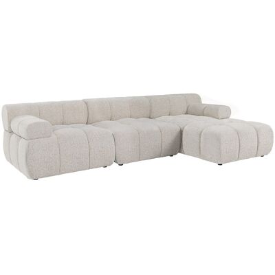 Vente-unique Modulares Ecksofa aus meliertem Beige-Stoff FACIVIL Vente-unique Modulares Ecksofa aus meliertem Beige-Stoff FACIVIL