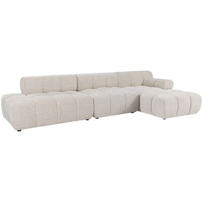 Vente-unique Modulares offenes Ecksofa aus meliertem Beige-Stoff FACIVIL Vente-unique Modulares offenes Ecksofa aus meliertem Beige-Stoff FACIVIL