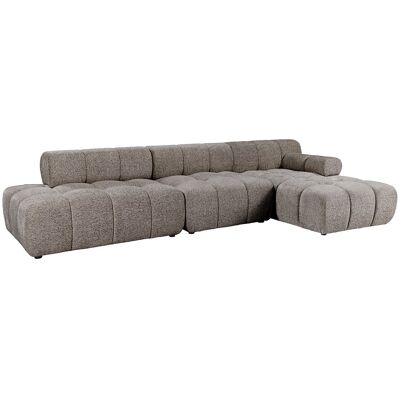 Vente-unique Modulierbares Ecksofa - Ecke rechts, offen, melierter Stoff, Taupe FACIVIL Vente-unique Modulierbares Ecksofa - Ecke rechts, offen, melierter Stoff, Taupe FACIVIL