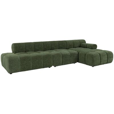 Vente-unique Modulares Ecksofa mit offener rechter Seite aus grün meliertem Stoff von FACIVIL Vente-unique Modulares Ecksofa mit offener rechter Seite aus grün meliertem Stoff von FACIVIL