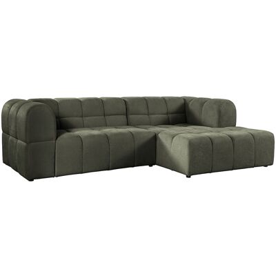 Vente-unique Ecksofa mit Ecke rechts aus strukturiertem Stoff in Khaki RIMALO Vente-unique Ecksofa mit Ecke rechts aus strukturiertem Stoff in Khaki RIMALO