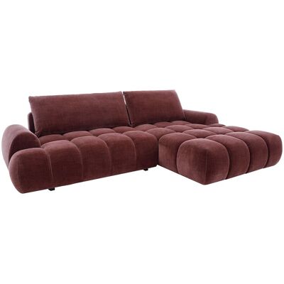 Vente-unique Schlafsofa mit Ecke Rechts in Bordeaux Samt FARNETA Vente-unique Schlafsofa mit Ecke Rechts in Bordeaux Samt FARNETA