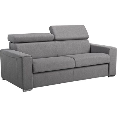 Vente-unique Schlafsofa 3-Sitzer - Liegefläche: 140 cm - Matratzenhöhe: 18 cm - Stoff - Grau - VIZIR Vente-unique Schlafsofa 3-Sitzer - Liegefläche: 140 cm - Matratzenhöhe: 18 cm - Stoff - Grau - VIZIR