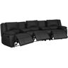 Vente-unique.ch Relaxsofa 3-Sitzer - Leder - Schwarz - AROMA