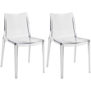 Vente-unique Stuhl 2er-Set - Polycarbonat - Kristall - RANZAKA Vente-unique Stuhl 2er-Set - Polycarbonat - Kristall - RANZAKA