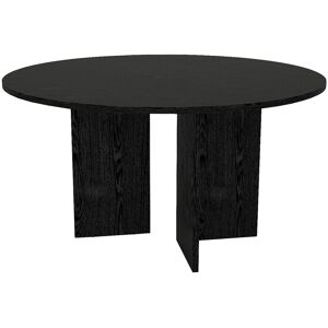 Vente-unique Runder Esstisch für 6 Personen - Schwarz - TOPANIA Vente-unique Runder Esstisch für 6 Personen - Schwarz - TOPANIA
