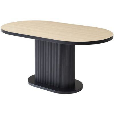 Vente-unique Esstisch - 6 Personen - MDF - Holzfarben & Schwarz - CALIENO Vente-unique Esstisch - 6 Personen - MDF - Holzfarben & Schwarz - CALIENO