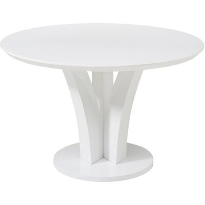 Vente-unique Esstisch rund - 4 Personen - MDF - Weiß lackiert - VIALETA Vente-unique Esstisch rund - 4 Personen - MDF - Weiß lackiert - VIALETA
