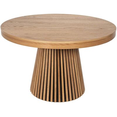 Vente-unique Ausziehbarer Esstisch für 4–6 Personen – Eichenfurnier – Natur – CARMIZA Vente-unique Ausziehbarer Esstisch für 4–6 Personen – Eichenfurnier – Natur – CARMIZA