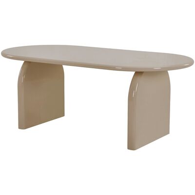 Vente-unique Esstisch für 8 Personen aus MDF - Glänzendes Beige - FELYRIA Vente-unique Esstisch für 8 Personen aus MDF - Glänzendes Beige - FELYRIA