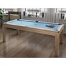 Vente-unique.ch Multifunktionstisch Billard & Tischtennis - 213 x 112 x 81,5 cm - Blau - BALTHAZAR