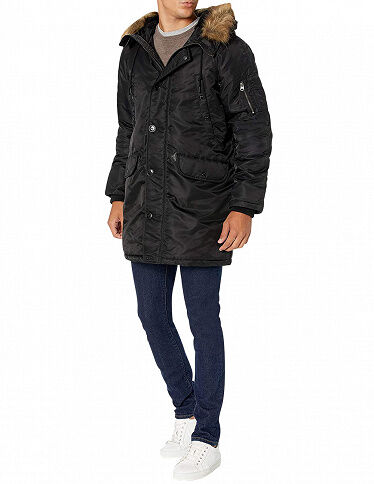 Levis Herren-Parka «Flight», schwarz