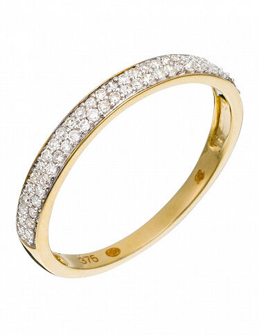 Comptoir du Diamant Ring «Alliance Granité», Weissgold/Diamant