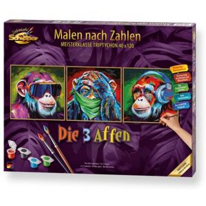 Dickie Toys Simba Toys - Malen nach Zahlen - Die 3 Affen (Tript.)