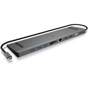 Icy Box IB-DK2106-C - USB Type-C DockingStation mit dreifacher Videoausgabe