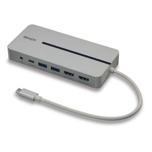 Lindy 43360 - DST-Mx Duo, USB C Laptop/MacBook Mini Dockingstation mit 4K-Unterstützung
