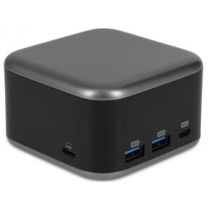 LMP USB-C GaN Power Adapter & 5-Port USB-C Dock - Schwarz/Grau