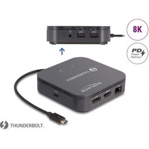 DeLock 87789 - Thunderbolt 3 Mini Dockingstation 8K - DisplayPort / HDMI / USB / LAN / Audio / PD 3.0