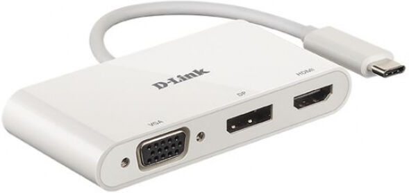 D-Link DUB-V310 - 3-In-1 USB-C Video Adapter mit HDMI / DisplayPort / VGA