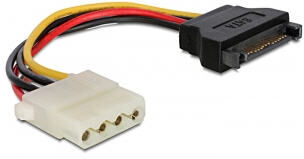 DeLock 60115 - Adapter Power SATA 15Pin Stecker > 4Pin Molex Buchse 12cm