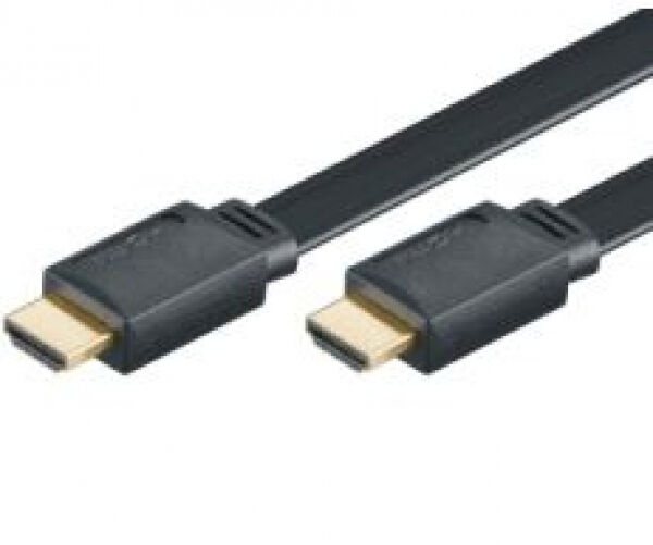 M-Cab Mcab 7200208 - HDMI Hi-Speed Flachkabel mit Ethernet 4K/60Hz - 1.5m, schwarz