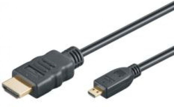 M-Cab Mcab 7200213 - HDMI Hi-Speed Kabel mit Ethernet 4K/60Hz / A/microD - 2.0m - schwarz