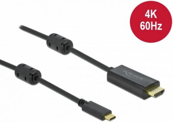 DeLock 85972 - Aktives USB Type-C zu HDMI Kabel (DP Alt Mode) 4K 60 Hz - 5m