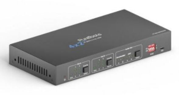 PureLink PureTools PT-MA-HD42UHD - 4x2 4K 18Gbps HDMI Matrix Switcher mit Downscaler und Audioauskopplung