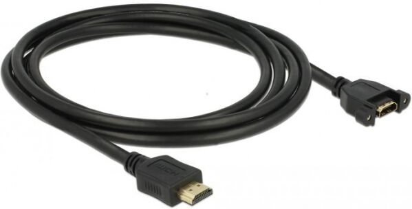 DeLock 85464 - Kabel HDMI-A Stecker > HDMI-A Buchse zum Einbau 4K 30 Hz - 2m