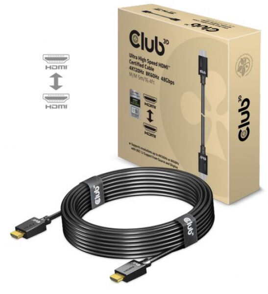 Club 3D CAC-1375 - HDMI-Kabel A -> A 2.1 Ultra High Speed / 8K / HDR - 5m