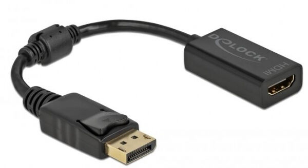 DeLock 61011 - Adapter DisplayPort 1.1 Stecker zu HDMI Buchse Passiv schwarz