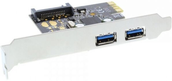 InLine 76666L Schnittstellenkarte (inkl. LP) - 2x USB 3.0 mit SATA Strom - PCIe