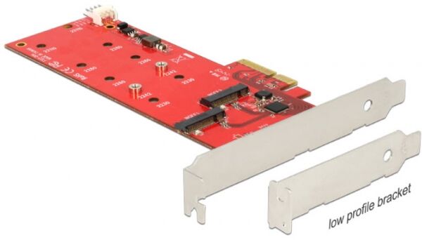 DeLock 89388 - PCI Express Karte > 2 x intern M.2 NGFF – Low Profile Form Faktor