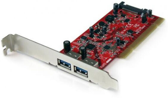 StarTech.com Startech PCIUSB3S22 - 2 Port USB 3.0 SuperSpeed PCI Schnittstellenkarte mit SATA-Stromanschluss