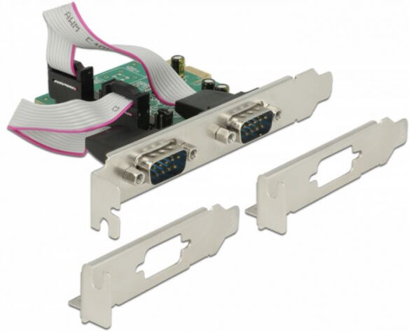 DeLock 89641 - PCI Express Karte > 2 x Seriell RS-232 High Speed 921K mit Spannungsversorgung