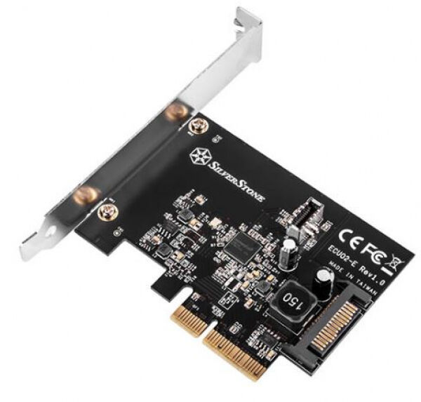 Silverstone SST-ECU02-E - PCI-Express-Karte mit internem 20-poligem Key-A USB-3.2-Gen-2-Anschluss