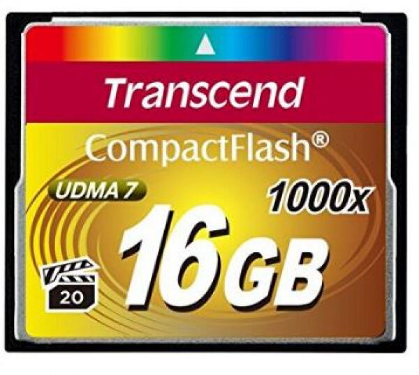 Transcend CompactFlash Card 1000x - 16GB