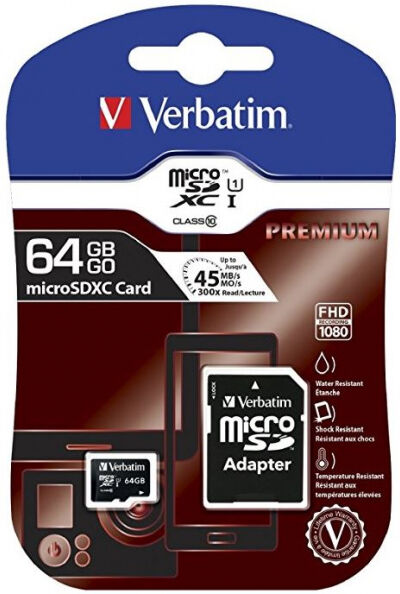 Verbatim 44084 - microSDXC Card Class10 - 64GB