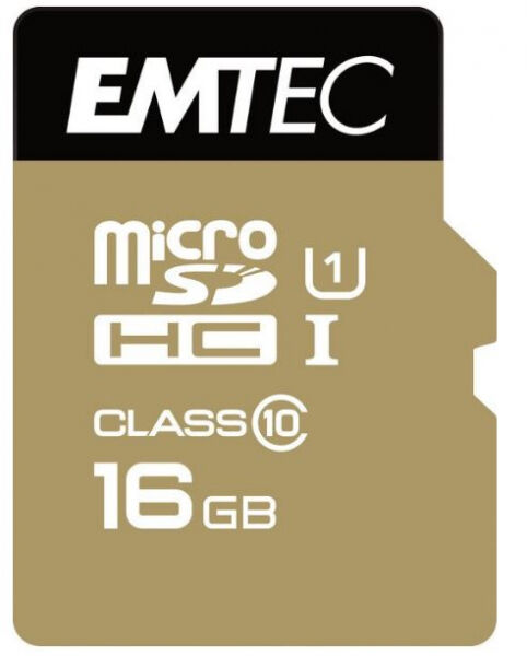 Emtec microSDHC-Card Class10 Gold+ UHS-I U1 - 16GB