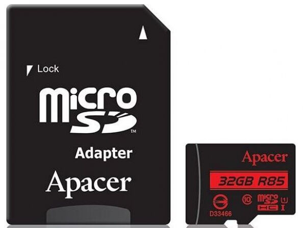 Apacer microSDHC Card Class10 UHS-I R85 - 32GB