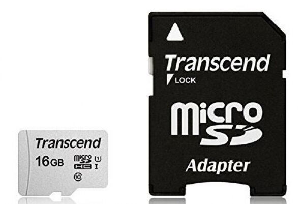 Transcend microSDHC-Card USD300S - 16GB