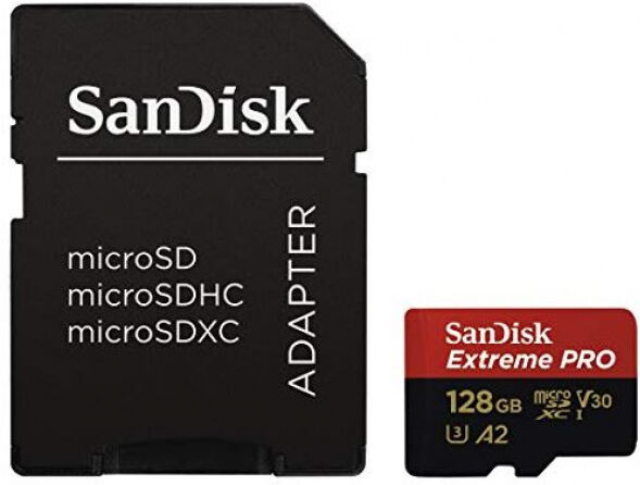 SanDisk microSDXC Card Extreme Pro UHS-I U3 / A2 / Class 10 - 128GB