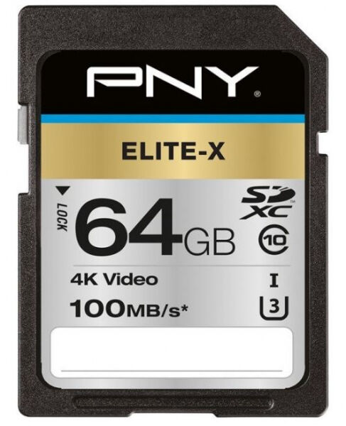 PNY Elite-X SDXC-Card Class10 / UHS-I U3 - 64GB