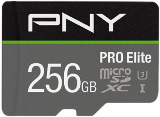 PNY microSDXC-Card Pro Elite UHSI-I U3 / A1 / V30 / Class10 - 256GB