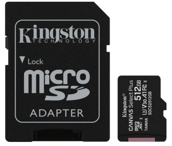 Kingston Canvas Select Plus SDXC-Card UHS-I (U3) / Class10 / V30 - 512GB